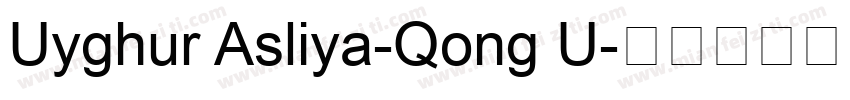 Uyghur Asliya-Qong U字体转换